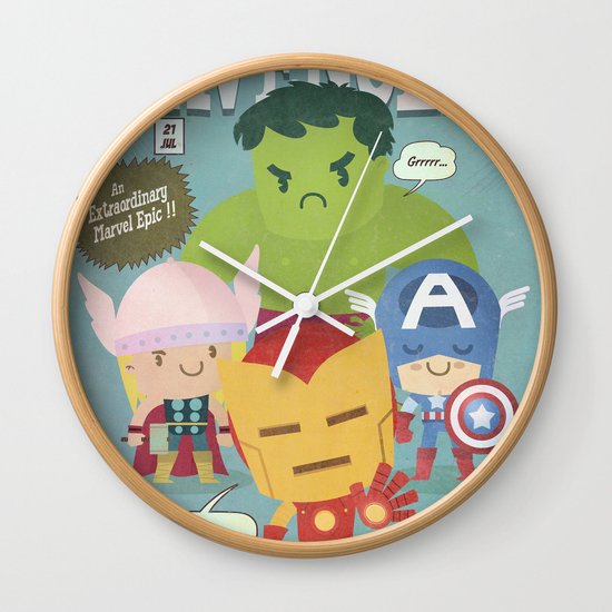 avengers fan art Wall Clock