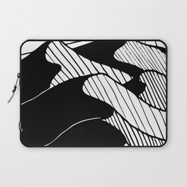 Abstract black and white sand desert Laptop Sleeve