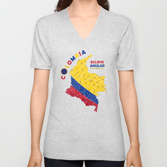 Colombia Annular Eclipse 2023 V Neck T Shirt