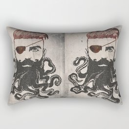 Black Beard Rectangular Pillow