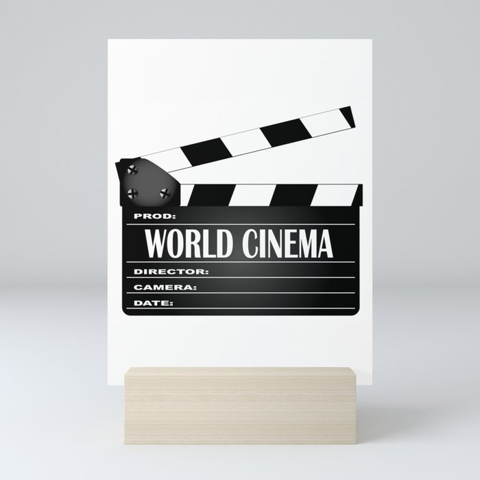 World Cinema Movie Clapperboard Mini Art Print