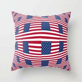 Flag of Usa 8- america,us,united states,american,spangled,star and strips Throw Pillow