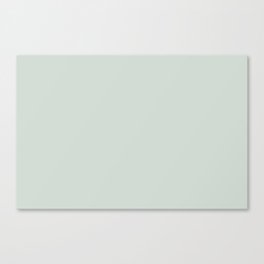 Light Gray-Green Solid Color Pantone Milky Green 12-6205 TCX Shades of Green Hues Canvas Print