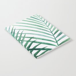Emerald Green Palm Frond Watercolor Notebook