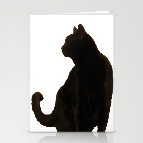 Halloween Black Cat Silhouette Stationery Cards By Taiche Society6