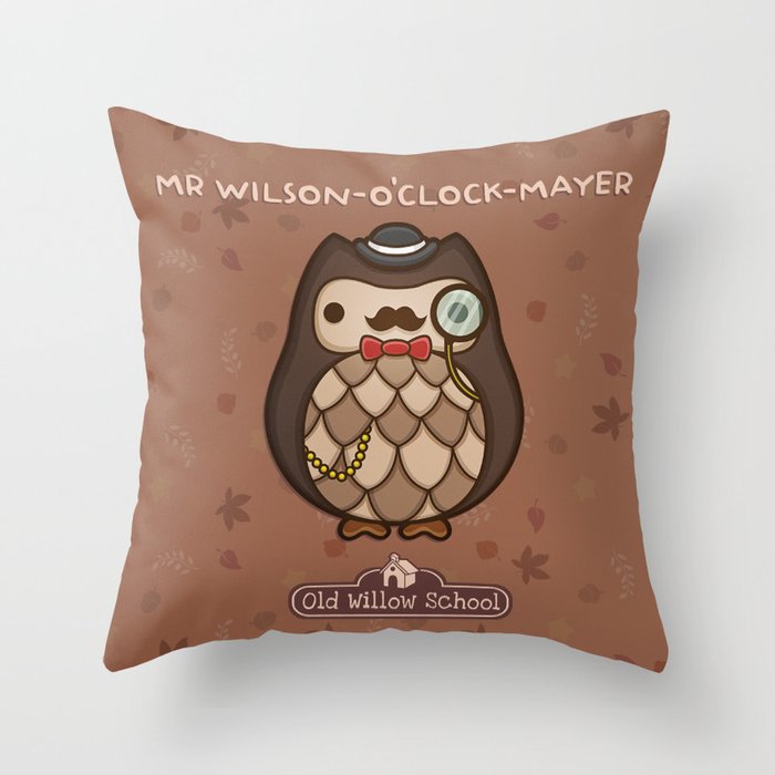 Mr Wilson-o'clock-mayer the head of school Throw Pillow
