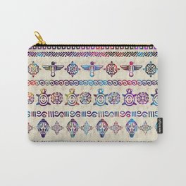 Maya / Aztec Gentle Watercolor pattern Carry-All Pouch