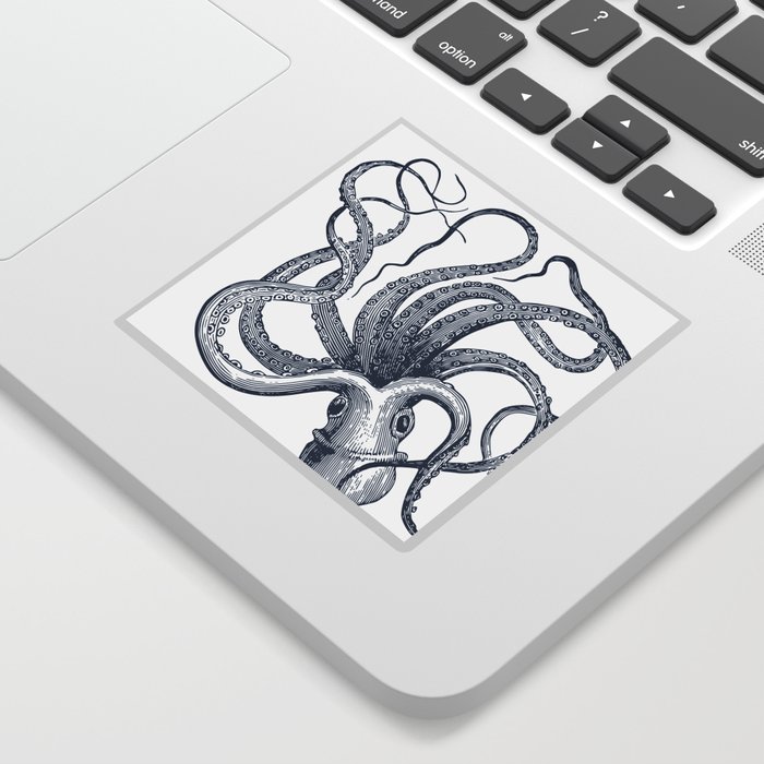 Octopus Navy Sticker