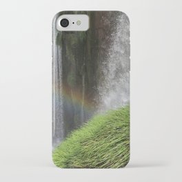 Iguazu Falls rainbow waterfalls earth rock water elements iPhone Case