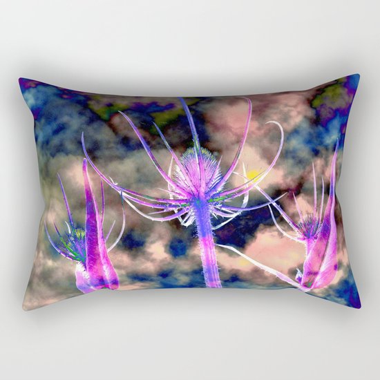 Floral Cloud Drama Rectangular Pillow