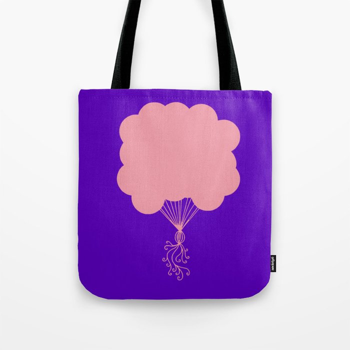 Pink Party Balloons Silhouette Tote Bag