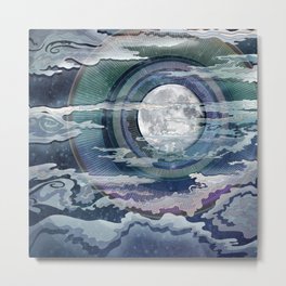 Moon Glow III Metal Print | Digital, Drawing, Moontapestry, Moonart, Stars, Spectrum, Luna, Fullmoon, Moon, Space 