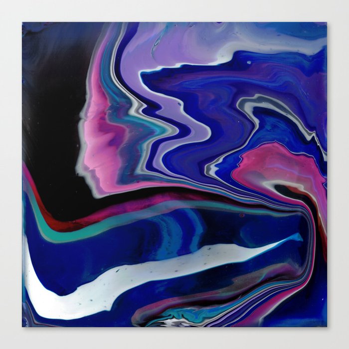 Fluid Abstract 3 (Blue Purple) Canvas Print
