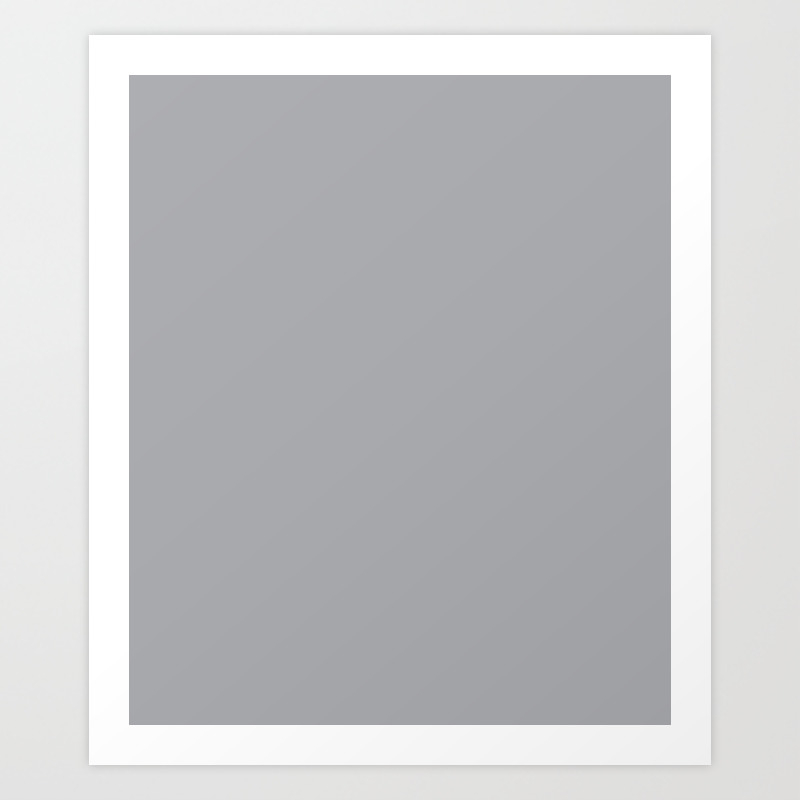 Metallic Silver Solid Color Art Print By Makeitcolorful Society6