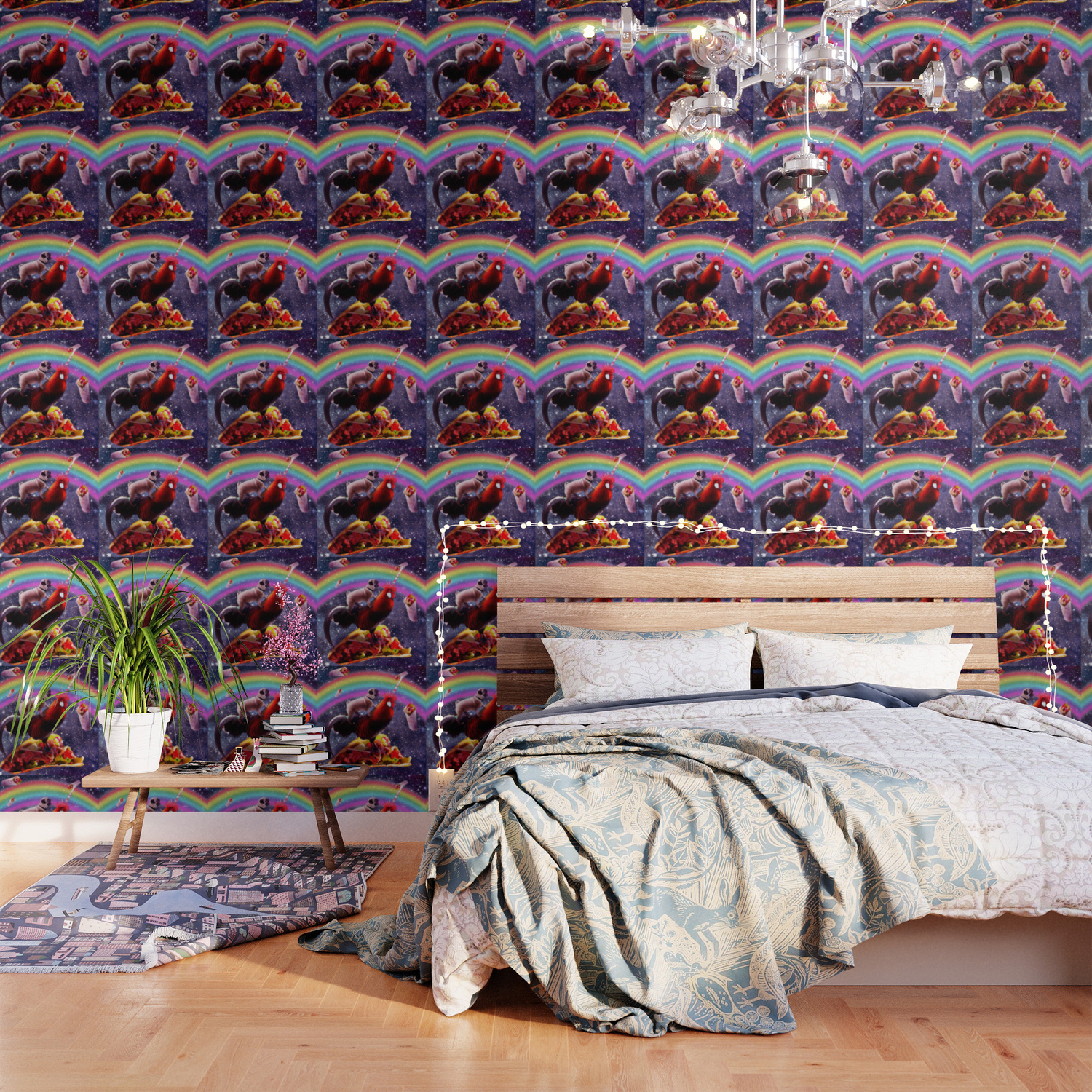Space Pug Riding Chicken Unicorn Taco Burrito Wallpaper By