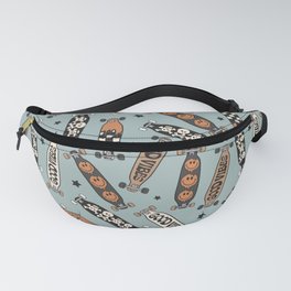 Skateboard Checkerboard Vibes Pattern Fanny Pack