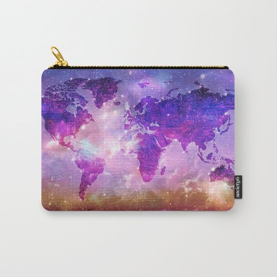 world map galaxy sky Carry-All Pouch