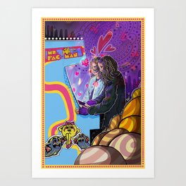 We Fell In Love at The Pac-Man Machine Art Print