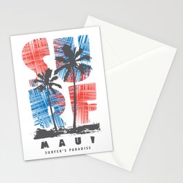 Maui surf paradise Stationery Card