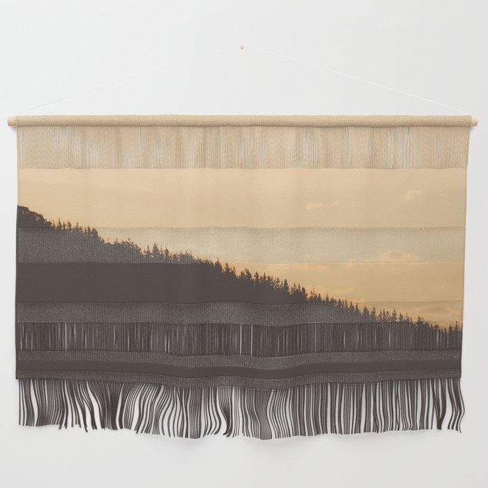 /// Beyond the tree line /// Sunset over the pine forest in Victoria, Australia. Wall Hanging