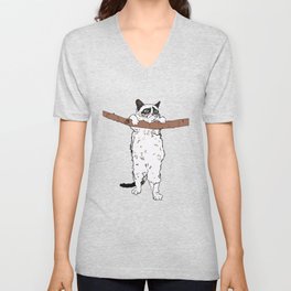 HANG IN THERE, GRUMPY! V Neck T Shirt