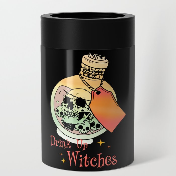Halloween drink up witches skull poison Can Cooler