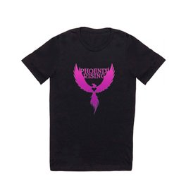 PHOENIX RISING purple with heart center T Shirt