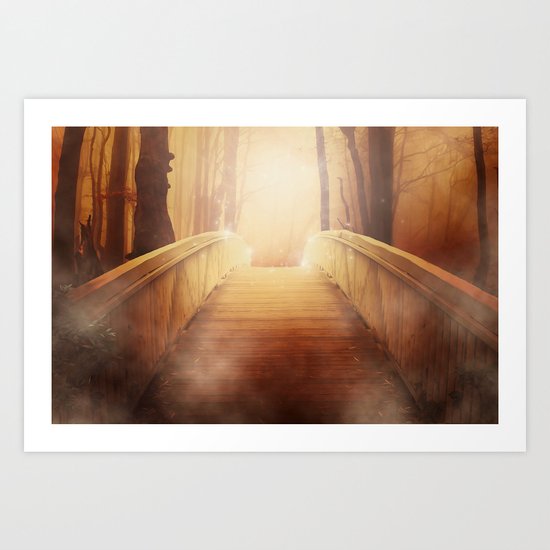 bridge to the unknown Art Print