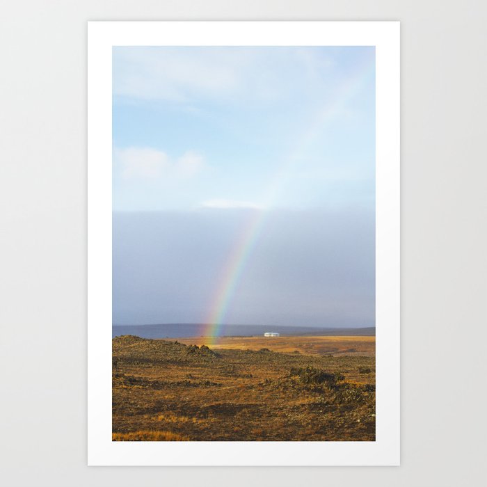 Two Coins Art Print | Photography, Digital, Photography, Rainbow, Iceland, Plains