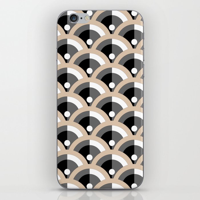 Brown Black White Scallop Polka Dot Pattern Pairs DE 2022 Trending Color Cliff's View DEC720 iPhone Skin