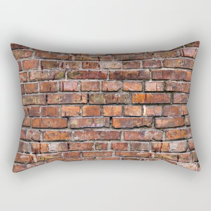Brick Wall Rectangular Pillow by 