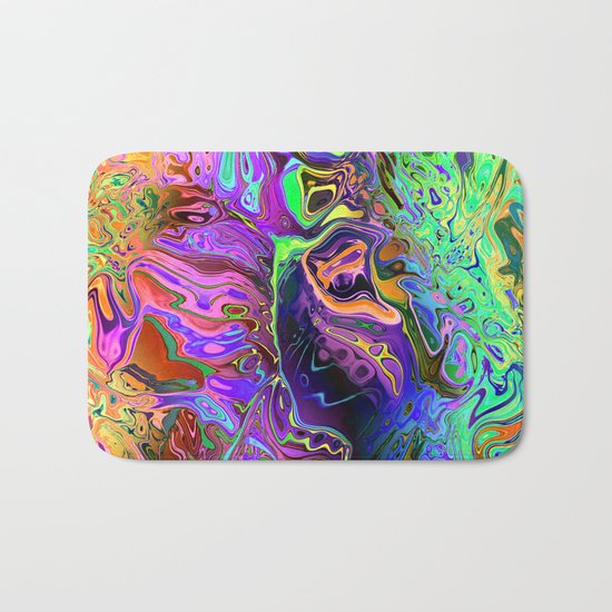 Reflective Colors Abstract Bath Mat