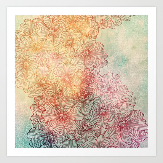 Flowery Field Art Print