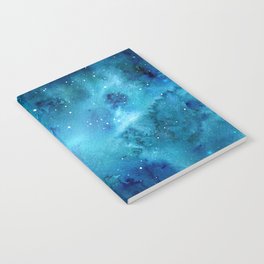 Blue Watercolor Galaxy Notebook