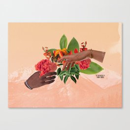 Human Connection - Botanical Hands Canvas Print