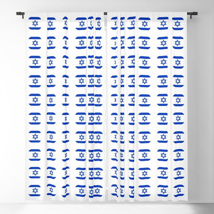 flag of israel - with soft square Blackout Curtain