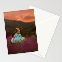Running in Wildflowers Stationery Card