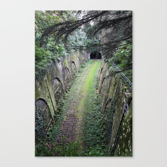 Green tunnel Canvas Print