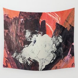 Amazon [2]: a bright, colorful, abstract piece in orange, red, deep purple, and light blue Wall Tapestry