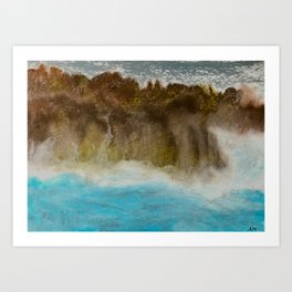 Oceanside Cliff Art Print