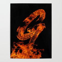 Burning on Fire Letter G Poster
