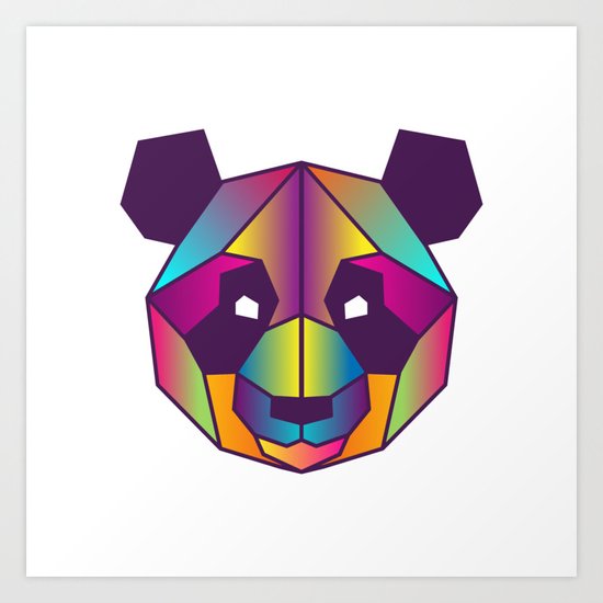 panda geometric drawing
