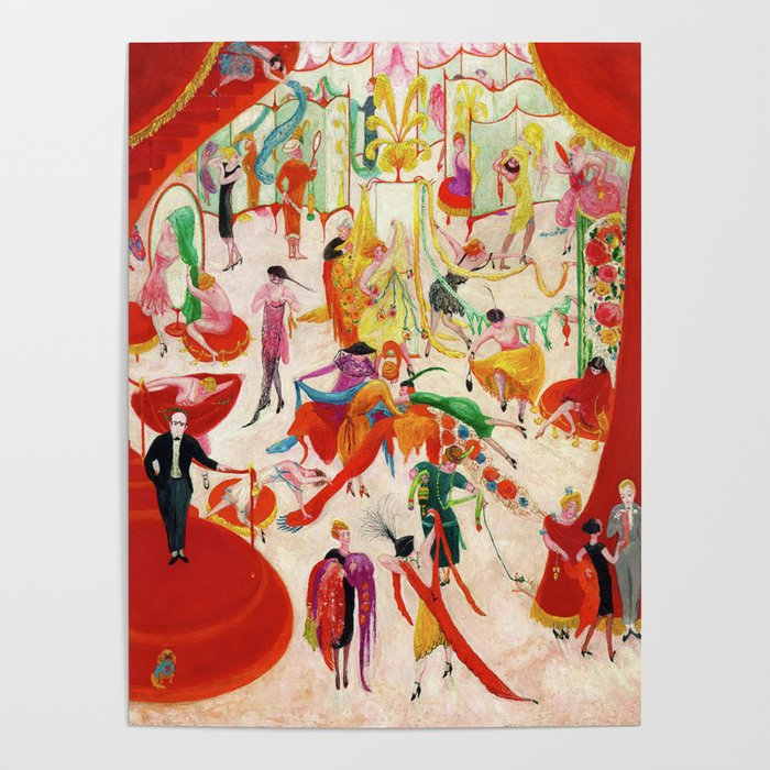 'Spring Sale Soireé at Bendels' Jazz Age New York City Portrait by Florine Stettheimer Poster