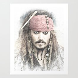jack sparrow art prints society6