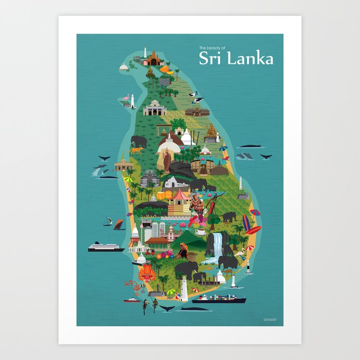 Sri Lanka Art Print by uvinart | Society6