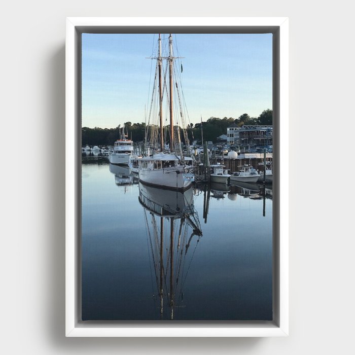 "Kennebunk River Reflection" Photography Framed Canvas