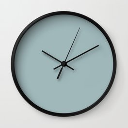 Pastel Blue Gray Solid Color Pairs PPG Blue By You PPG1035-3 - All One Single Shade Hue Colour Wall Clock