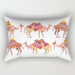 Camel Train Rectangular Pillow