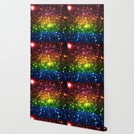 Rainbow Sparkle Galaxy Stars Wallpaper By Vintageby2sweet Society6