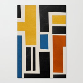 Mid Century Primary Colors Composition 2 Canvas Print